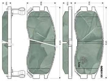 Compre MZ690001 Mitsubishi Sapatas do freio dianteiras de disco