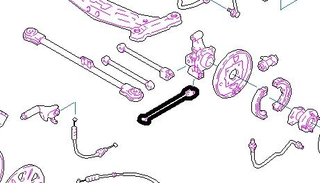 4878005020 Toyota Barra longitudinal de suspensão traseira