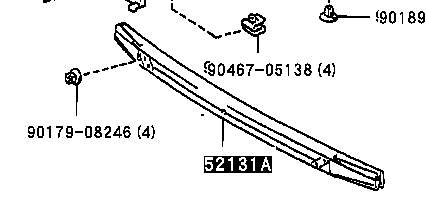 Reforçador do pára-choque dianteiro para Toyota Corolla  E11