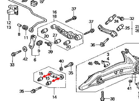 52343SR3004 Honda Bloco silencioso do braço oscilante inferior traseiro