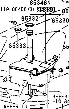 Tanque de fluido para lavador de vidro para Lexus LS  UCF30