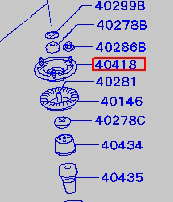 MB864792 Mitsubishi Suporte de amortecedor dianteiro