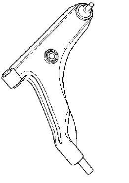 MR916134 Mitsubishi Braço oscilante inferior direito de suspensão dianteira