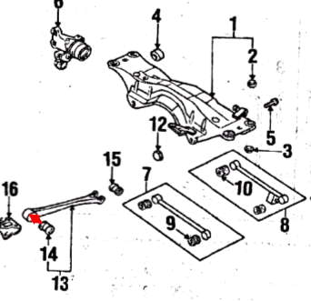 Bloco silencioso dianteiro de braço oscilante traseiro longitudinal Subaru 20271AA021 preço, a partir de 10,30 USD