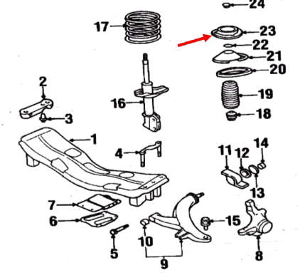 Suporte de amortecedor dianteiro Subaru 20320AA110 preço, a partir de 37,12 USD