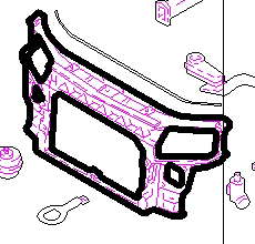 8Z0805594C VAG Suporte do radiador montado (painel de montagem de fixação das luzes)