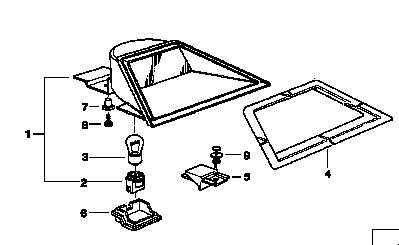 Sinal de parada traseiro adicional para BMW 7  E38