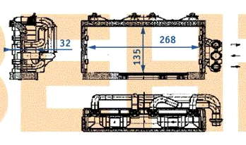 64118373175 BMW Radiador de forno (de aquecedor)