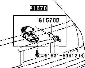 Sinal de parada traseiro adicional para Toyota Corolla  E11