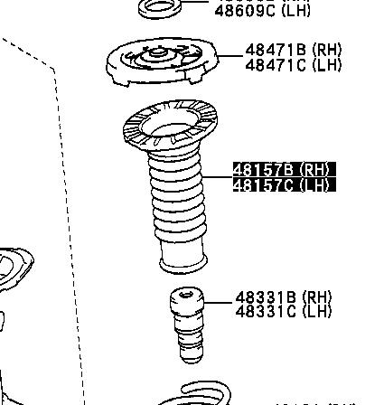 4815732050 Toyota Bota de proteção de amortecedor dianteiro