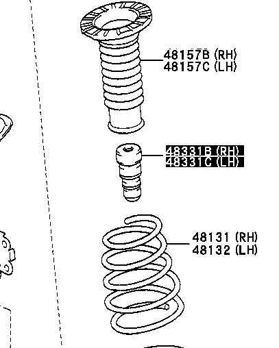 4833144030 Toyota Pára-choque (grade de proteção) de amortecedor dianteiro