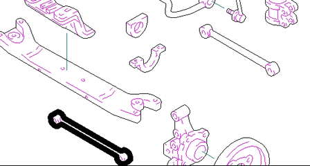 Compre 4871012200 Toyota Barra transversal de suspensão traseira