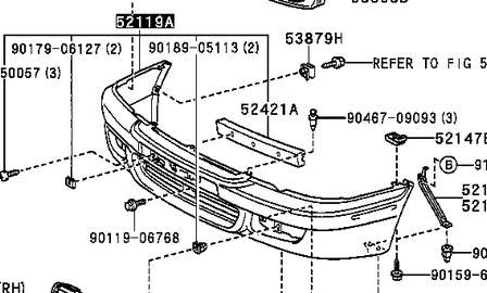 521191E610 Toyota Pára-choque dianteiro
