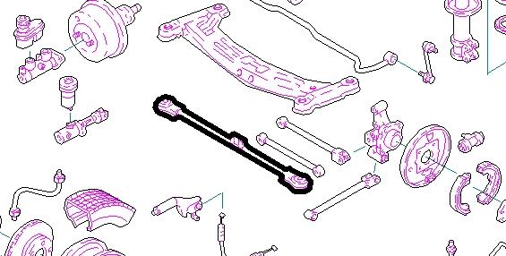 5360505010 Toyota Barra Panhard de suspensão traseira
