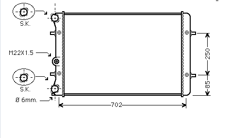 Radiador de esfriamento de motor VAG 1J0121253 preço, a partir de 49,38 USD