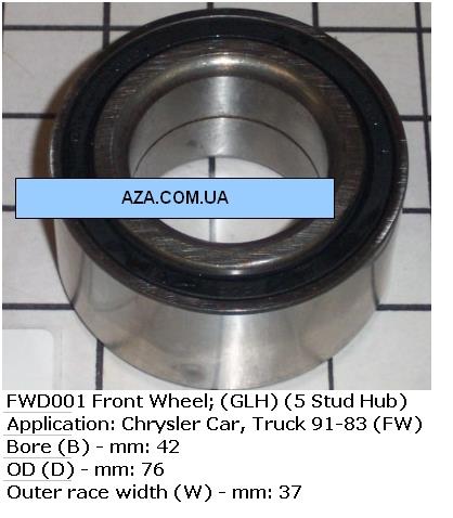  Rolamento de cubo dianteiro Chrysler Voyager I ES monovolume (1984 - 1995) I ES