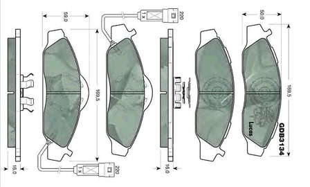 4813005100 Ssang Yong Sapatas do freio dianteiras de disco