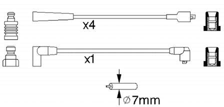 Compre 9903 NGK Fios de alta voltagem, kit
