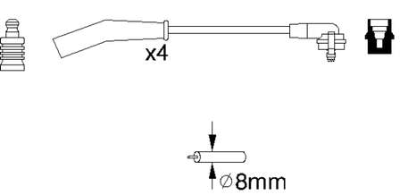 MSK771 Magneti Marelli Fios de alta voltagem, kit