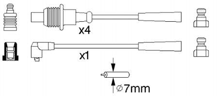 Fios de alta voltagem, kit 8495 NGK