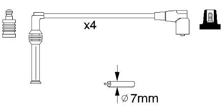 Compre 0808 NGK Fios de alta voltagem, kit