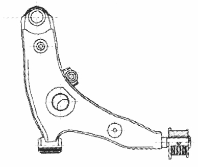 Compre TC1117 Delphi Braço oscilante inferior direito de suspensão dianteira