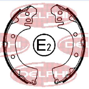 Sapatas do freio traseiras de disco Mitsubishi Lancer 3 C1A,C6A