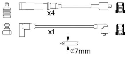 Compre 8223 NGK Fios de alta voltagem, kit