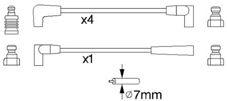 Fios de alta voltagem, kit 8500 NGK