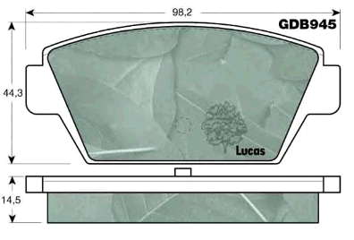 Sapatas do freio traseiras de disco Mitsubishi MR389564 preço, a partir de 22,99 USD