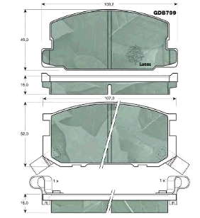 0446660070 Toyota Sapatas do freio traseiras de disco