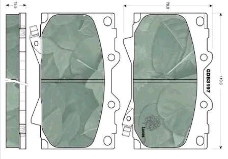 0446560120 Toyota Sapatas do freio dianteiras de disco