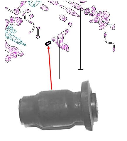 Compre B25D34470 Mazda Bloco silencioso dianteiro do braço oscilante inferior