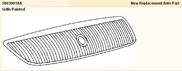 5003001AA Chrysler Grelha do radiador