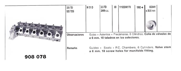 11122246178 BMW Cabeça de motor (CBC)