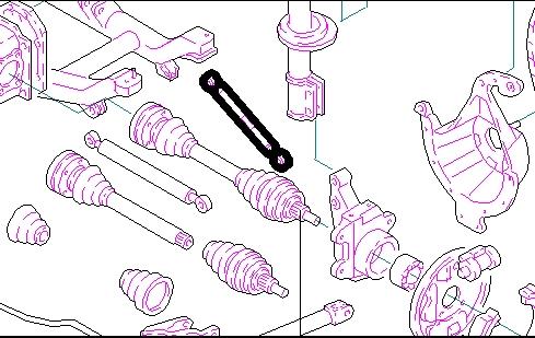 Compre 06694 Metalcaucho Barra transversal de suspensão traseira