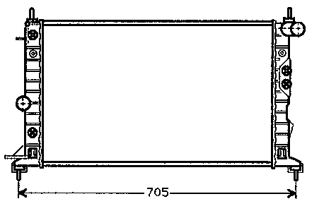 1300160 Opel Radiador de esfriamento de motor