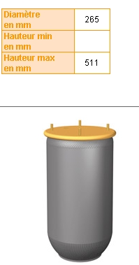 Coxim pneumático (suspensão de lâminas pneumática) do eixo traseiro Continental/Siemens 813MB preço, a partir de 91,35 USD