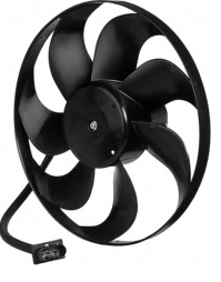 6X0959455A VAG Ventilador elétrico de esfriamento montado (motor + roda de aletas)