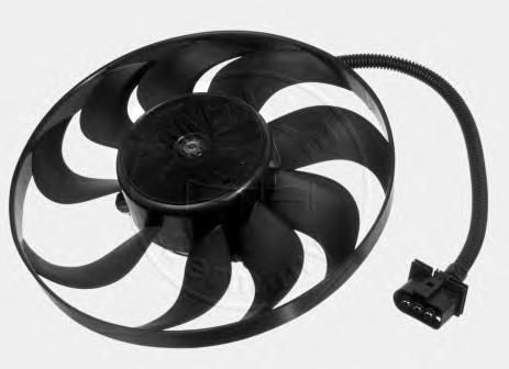 1J0959455M VAG Ventilador elétrico de esfriamento montado (motor + roda de aletas) direito