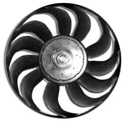 1H0959455L VAG Ventilador elétrico de esfriamento montado (motor + roda de aletas)