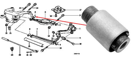 Bloco silencioso do braço oscilante superior traseiro Cautex 200929 preço, a partir de 8,81 USD