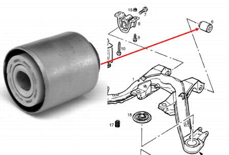 0402649 Opel Bloco silencioso de viga traseira (de plataforma veicular)