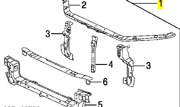 Compre Suporte do radiador montado (painel de montagem de fixação das luzes) Mitsubishi Outlander 1