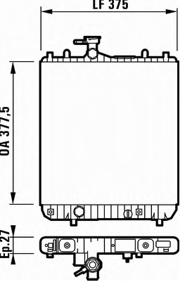 732694 VALEO Radiador de esfriamento de motor