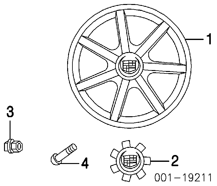 9594681 General Motors Porca de roda