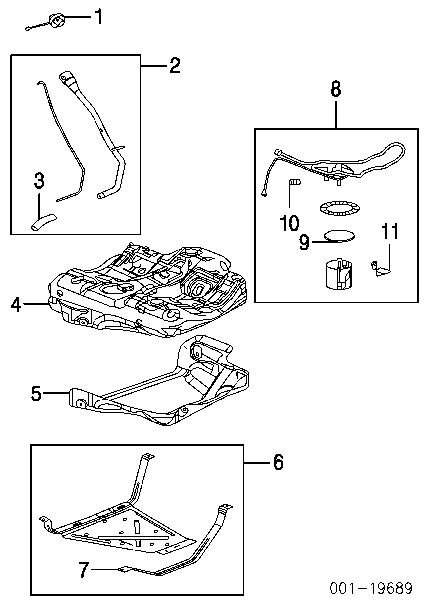 4805141 Opel Vedante de sensor do nível de combustível/da bomba de combustível (tanque de combustível)