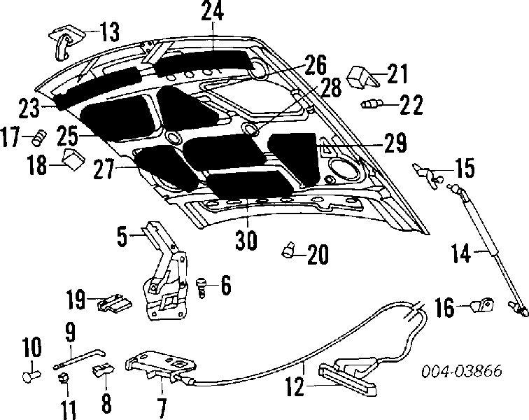 4103165 Chrysler Pára-choque (grade de proteção) da capota