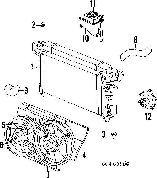 Radiador de esfriamento de motor Chrysler 4644269 preço, a partir de 9,80 USD