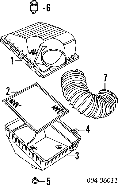 4268295 Chrysler Caixa de filtro de ar, parte inferior